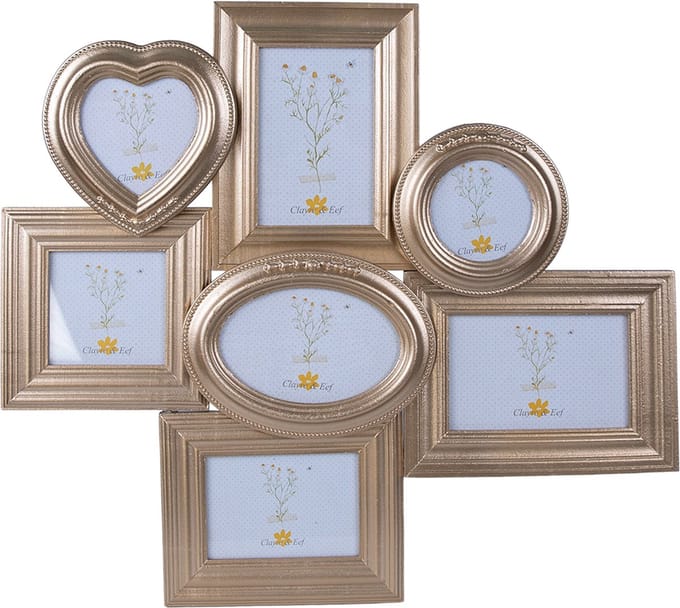Clayre & Eef Fotolijst 10x15 cm Goudkleurig MDF