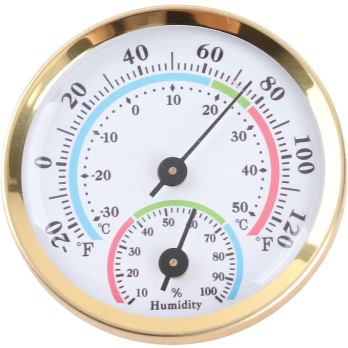 Mini wijzertype thermometer hygrometer binnentemperatuur vochtigheidsmeter meter
