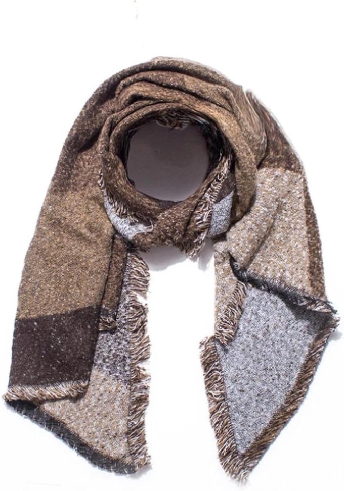 Dames Sjaal - Warme omslagdoek - Mode accessoire - Zachte winterblend - Lange uitvoering - Plaid print