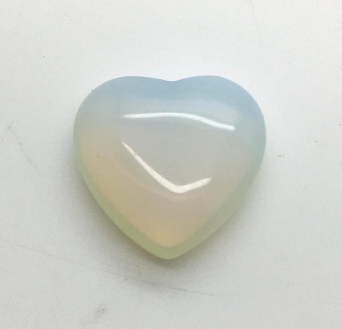 Opaliet hart 3 cm voor zelfstandigheid