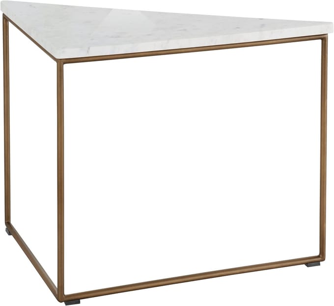 Steph-Salontafel - Driehoek - Wit Marmer