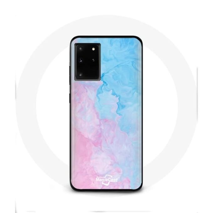 Hoesje voor Samsung Galaxy S11 Plus Roze Blauwe Achtergrond