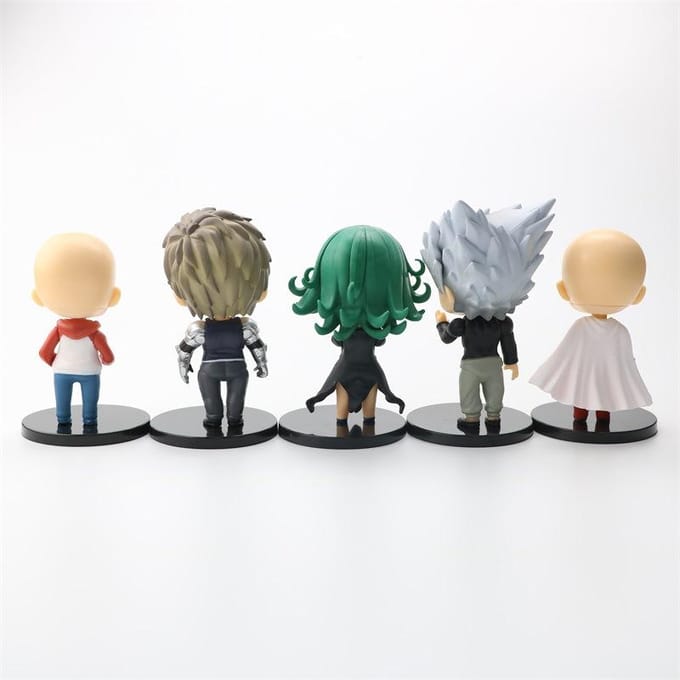 5 pièces/set Anime ONE PUNCH MAN Figurine d'action en PVC Jouets 10cm gray