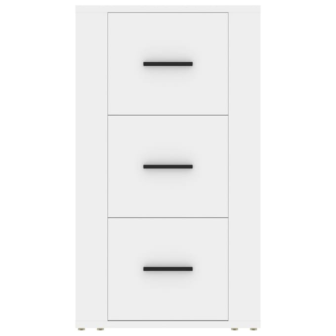 vidaXL - Dressoir - 40x33x70 - cm - bewerkt - hout - wit