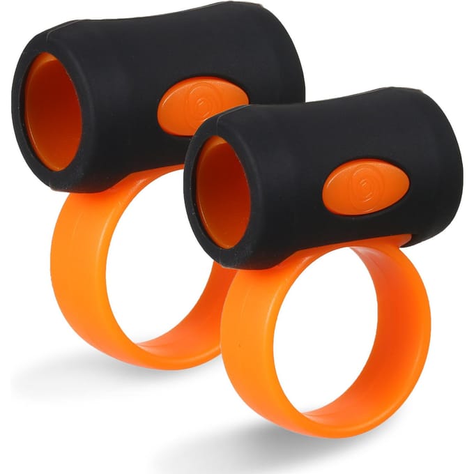 2 stuks Drumstick Control Clip Vinger Ring Hulp Drumsticks Grips Anti Slip Drumsticks Accessoires voor Drummer Beginner 5 zwart/oranje