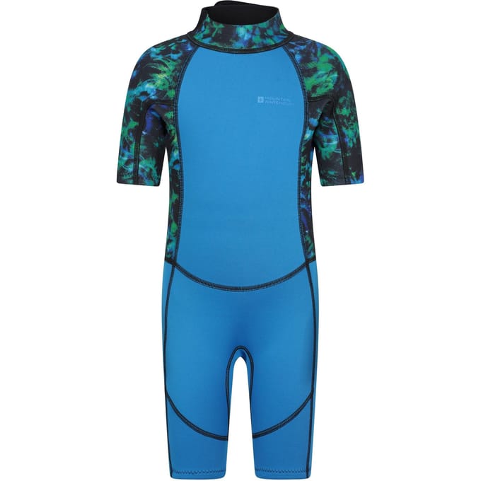 Mountain Warehouse Wetsuit met korte print voor kinderen (Helder groen)