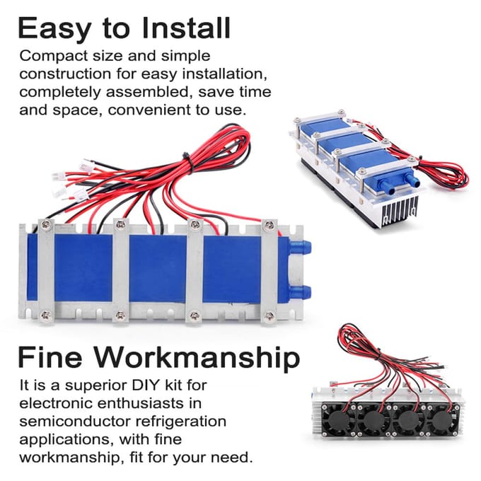 288W Thermo-elektrische Peltier Koeling Koeler 12VDC 30A Halfgeleider Koelsysteem DIY Kit voor veelkleurig