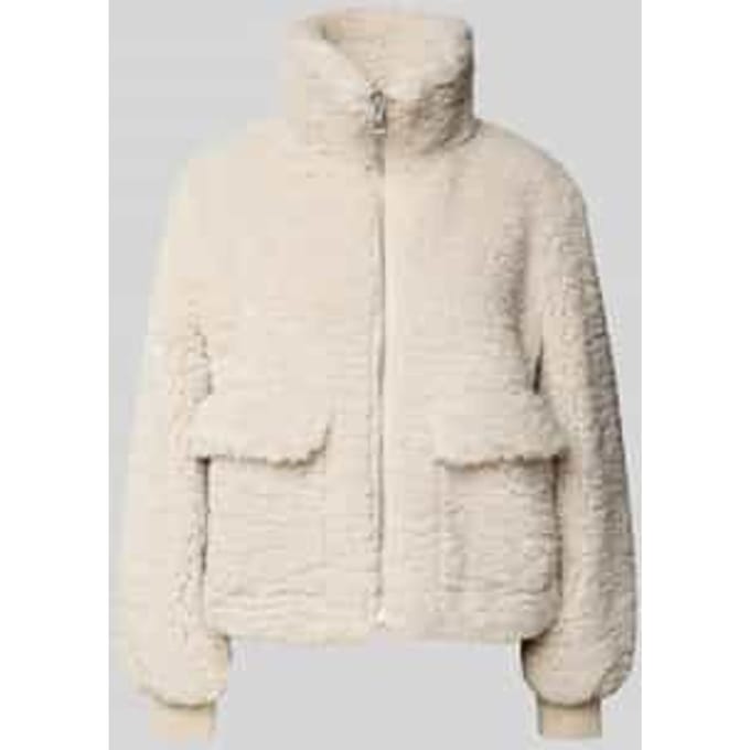 Boxy fit teddyjack met klepzakken