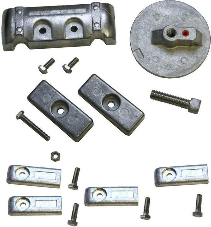 Performance Metals 10203A aluminium Anode voor Mercury Verado 6 Complete Kit