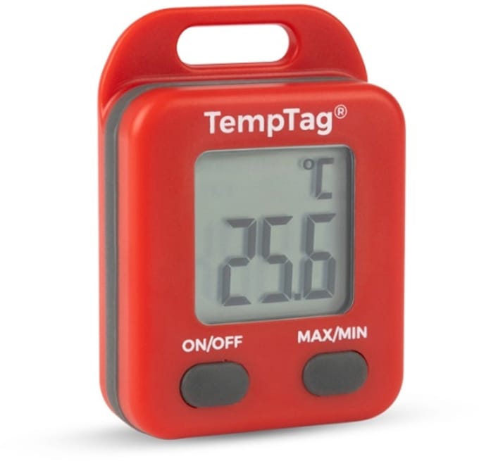 ETI - 'Temptag' Sleutelhanger Thermometer - Max/Min Functie - IP65 - Rood