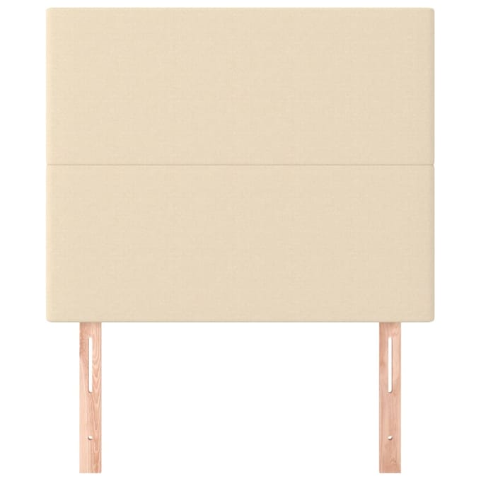 vidaXL - Hoofdbord - crème - 100x5x118/128 - cm - stof