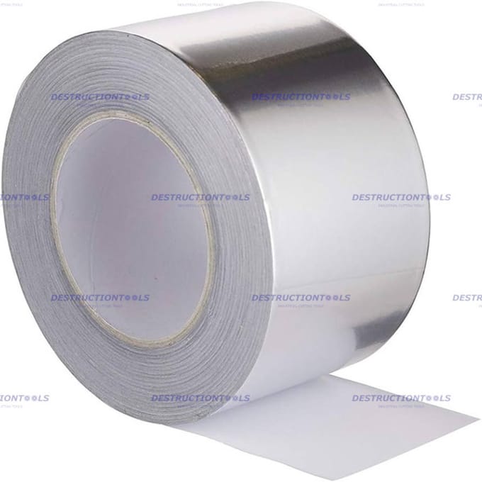 8 rollen 50M x 75mm (400M) aluminium (HVAC) tape (50mic)