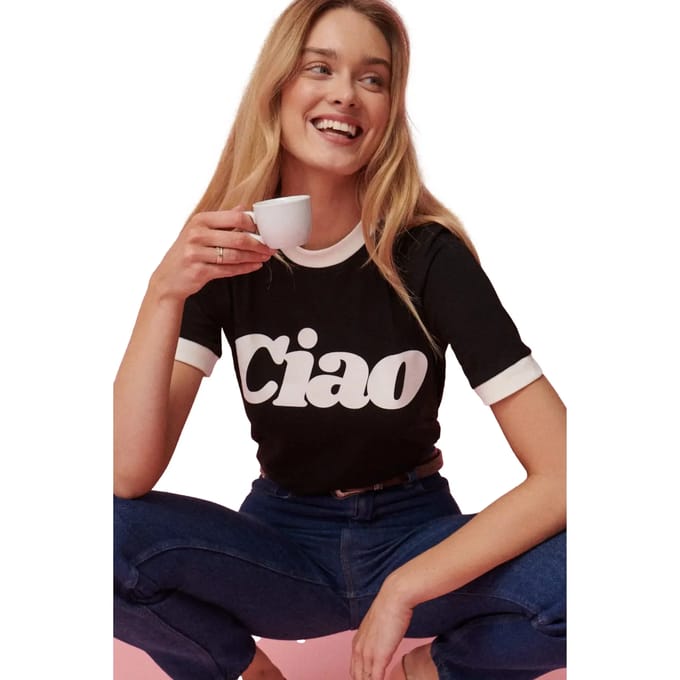 T-shirt dames She is Sunday Ciao