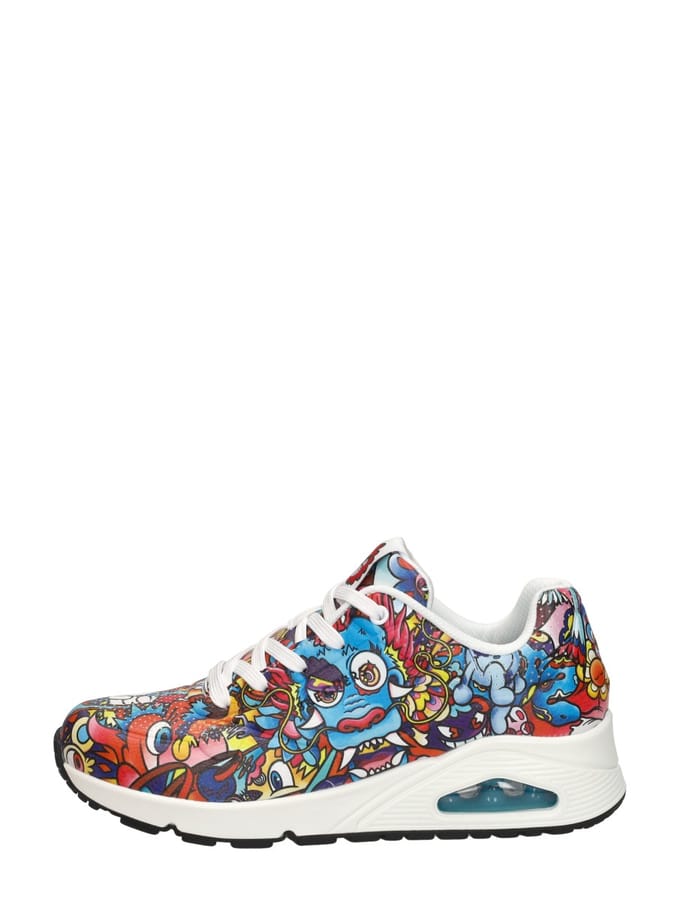 Skechers Uno Vexx Color Doodle Sneakers rood - Dames