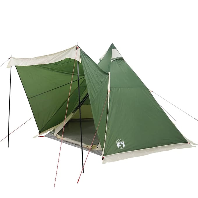 Vidaxl Gezinstent Tipi, 6-Persoons, Groen, Waterdicht