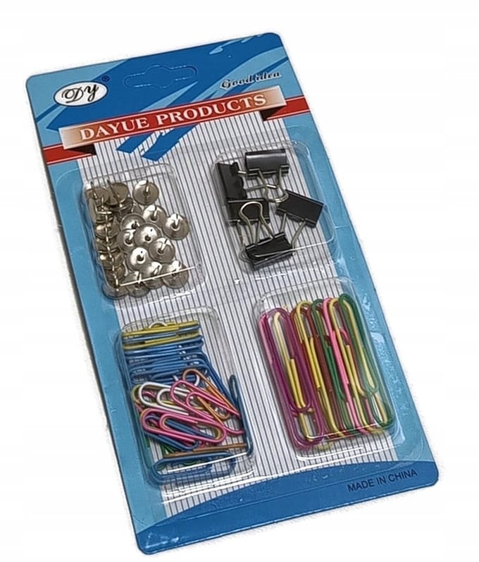 Bureauset: Paperclips, Punaises & Spelden - Klein & Groot - Kleuren