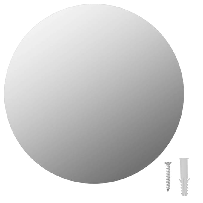 vidaXL - Spiegel - rond - frameloos - 30 - cm - glas