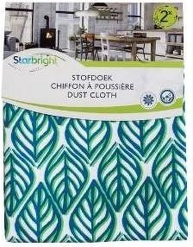 Starbright Stofdoek Blauw/wit 40 Cm 2 Stuks