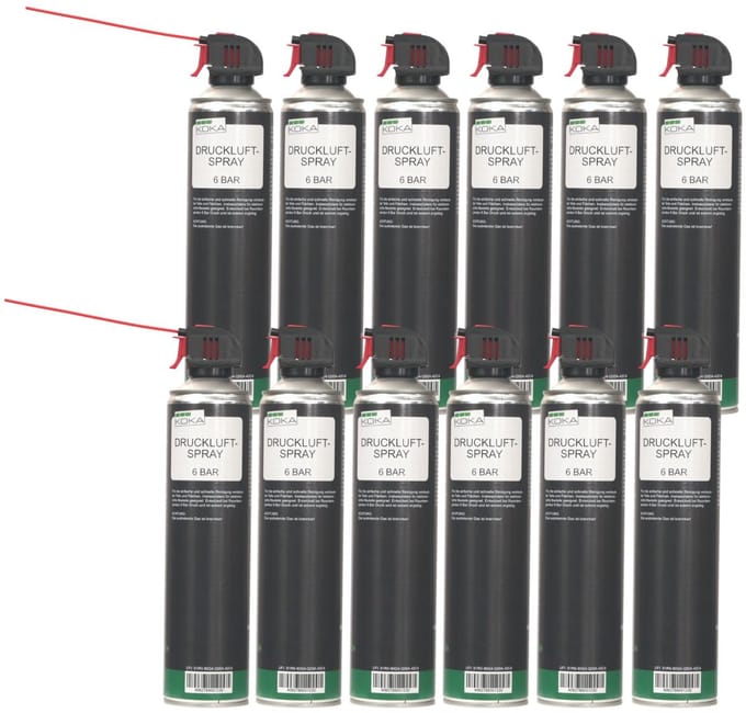 12x persluchtspray 6 bar