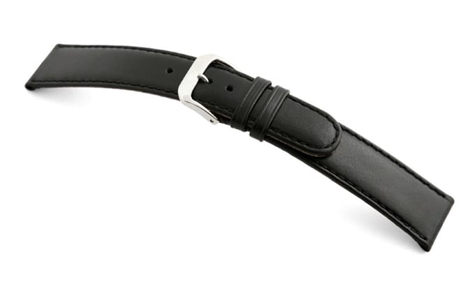 Lederband Phoenix 16mm zwart glad