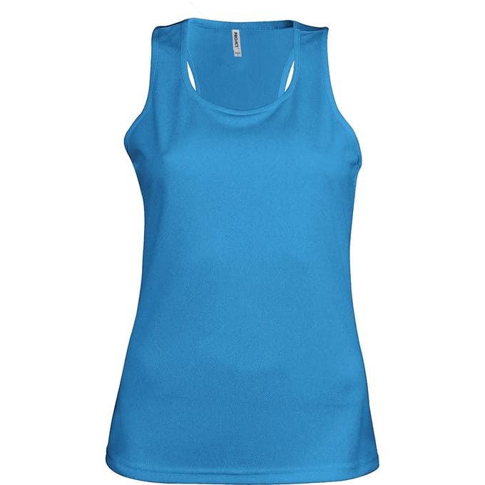 Damessporttop overhemd 'Proact' Aqua Blue - M