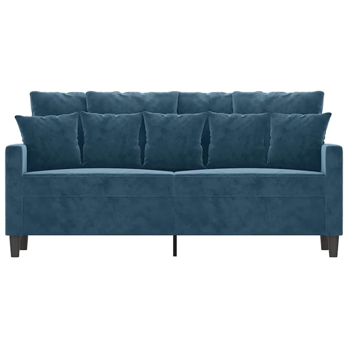 vidaXL - Tweezitsbank - 140 - cm - fluweel - blauw