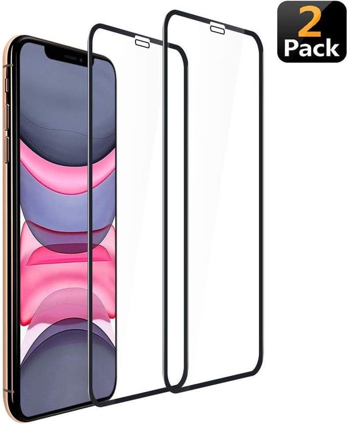 2x Screenprotector Full Tempered Glass Glazen Gehard Screen Protector 2.5D 9H (0.3mm) - Geschikt Voor: iPhone 11