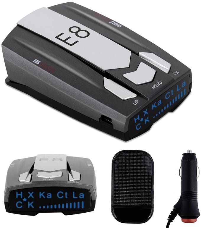 Oneay Auto snelheidswaarschuwingssysteem – 360° detectie met LED-display en spraakalarm