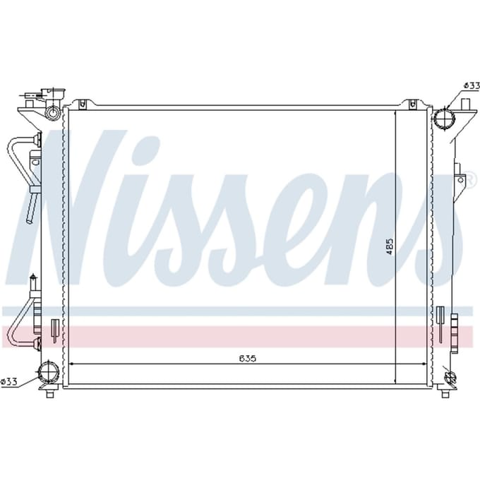 Radiator, motorkoeling NISSENS 67507