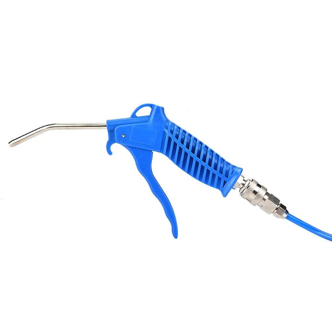 Blauwe Luchtstofspuitpistool Pneumatische Blaaspistool Kit Set met EU Connector PU Slang