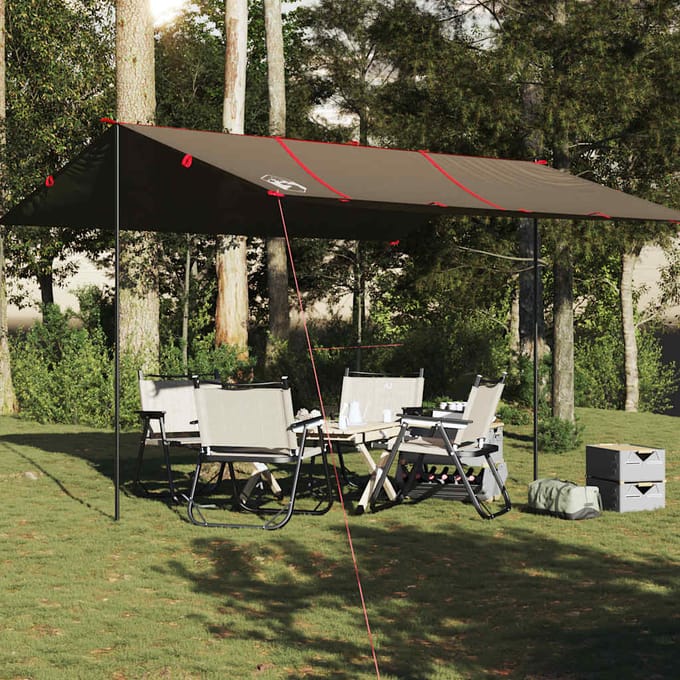 vidaXL - Kampeerluifel - waterdicht - 451x420 - cm - bruin
