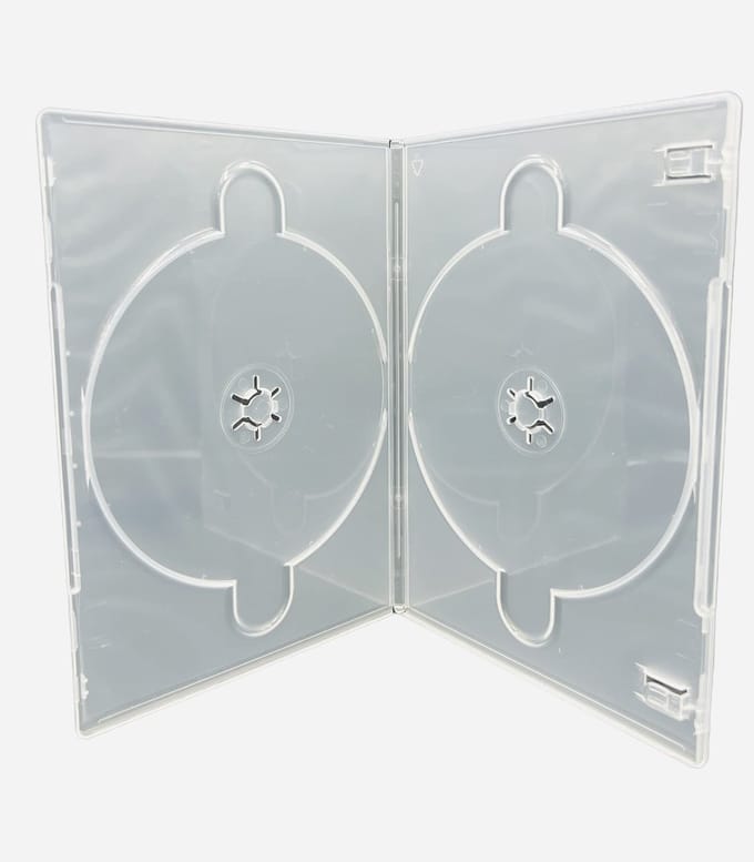 Allecto - Dvd en Cd opbergcases - 10x Double Clear Slim 7mm