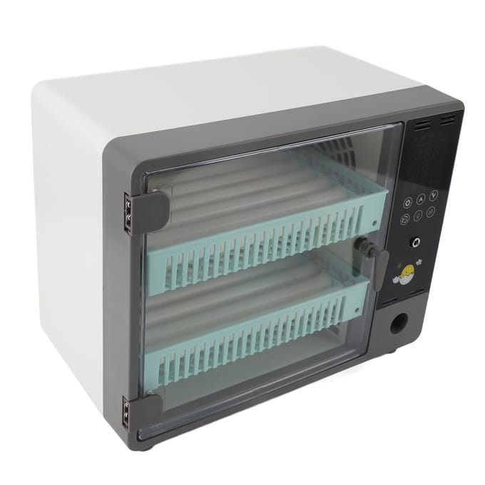 Eierincubator voor 24 Eieren Automatische Eierdraaiing Vochtigheidsregeling Temperatuurregeling Elektrisch white