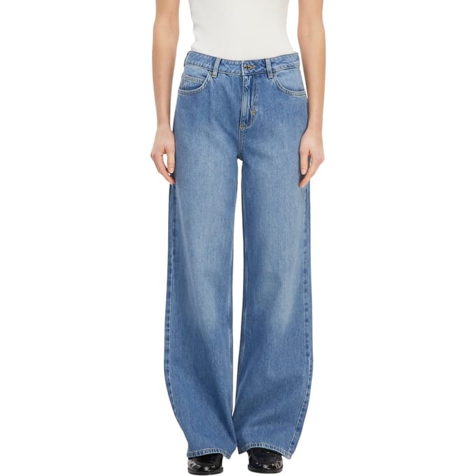 comma - female - Jeans met wijde pijpen en een hoge tailleband