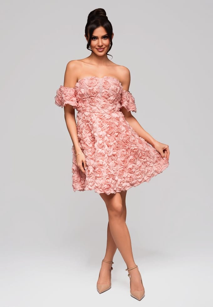 LARICA Jurk - Rits - Jurk Roze M