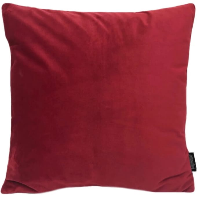 Velvet Donkerrood Kussenhoes | Fluweel - Polyester | 45 x 45 cm | Rood