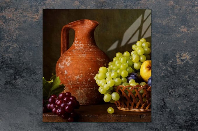 TMK ArtDeko - Snijplank - Glas - 50x52 cm - Winogrono