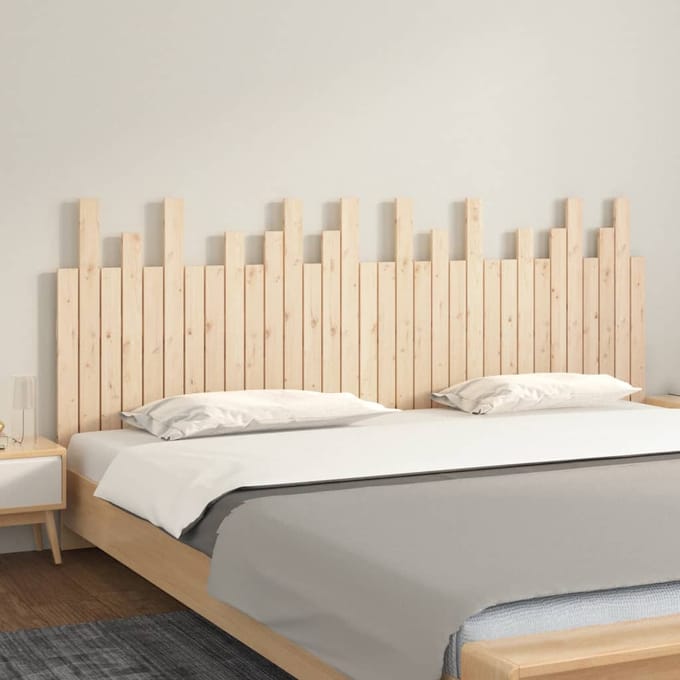 vidaXL - Hoofdbord - wandmontage - 204x3x80 - cm - massief - grenenhout