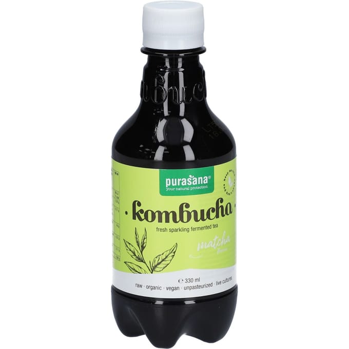 Purasana® Kombucha Matcha Flavour Drink Bio 330 Vloeistof