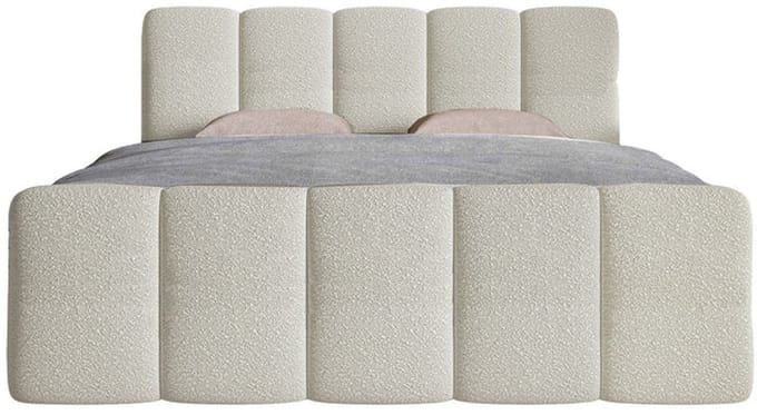 Boxspringbed Manitoba - Bouclé stof - 180 x 200 cm - Beige