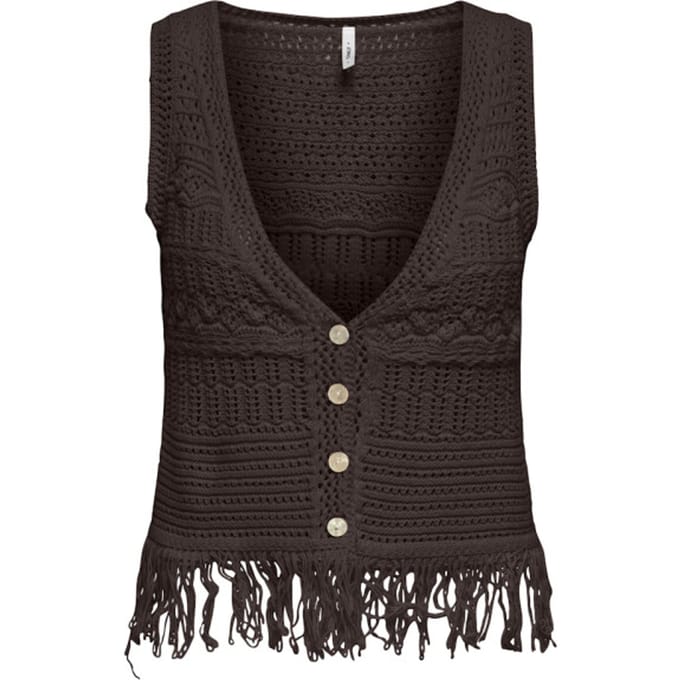 Only Lalix Fringe Gile - Dames Geen mouw - Mole FMOP Button