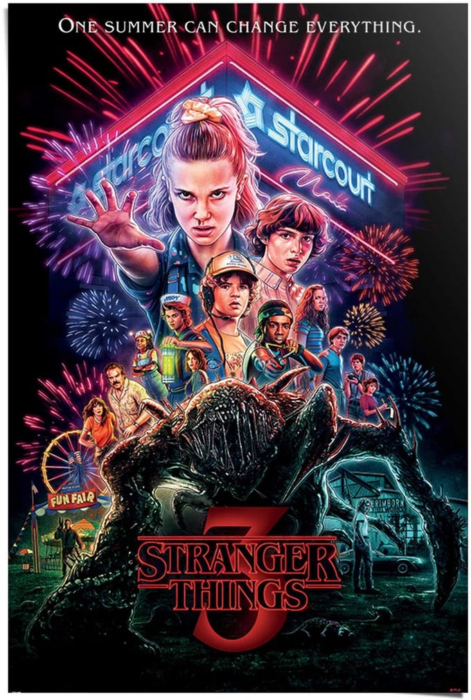 Poster Stranger Things - 91,5 x 61 - Papier - REINDERS