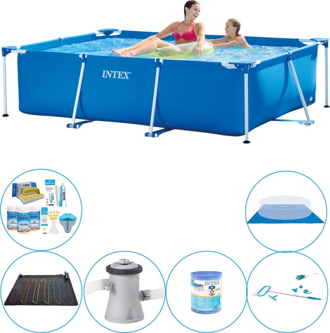 Frame Pool Rechthoekig 220x150x60 cm - 7-delig - Zwembad Set