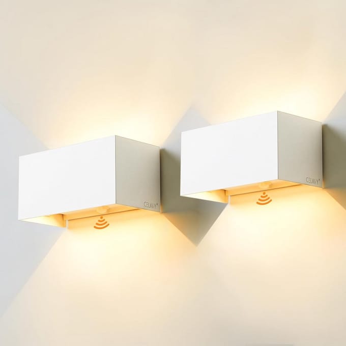 LED Buitenlamp met Bewegingssensor, Set van 2, Op en Neer Verlichting, IP65