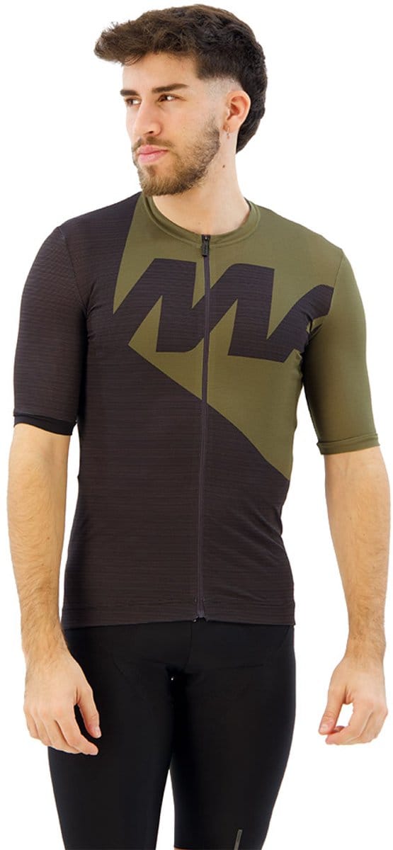 Mavic Aksium Graphic Korte Mouw Wielertrui Groen M Man