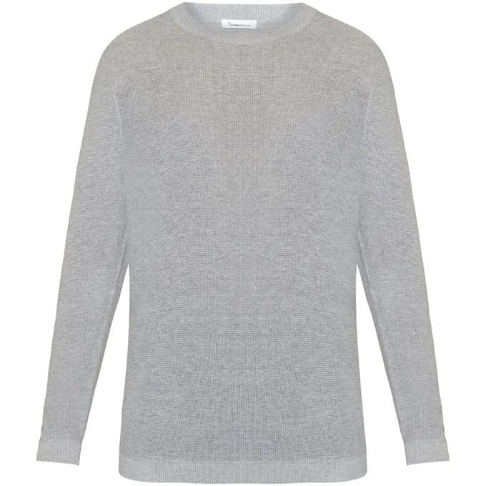 Trui met ronde hals van breiwerk KnowledgeCotton Apparel