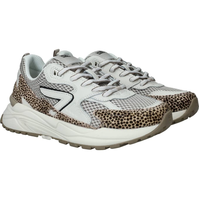 HUB Grid-w Sneakers Dames - Leren Sneaker - Wit - Maat 42