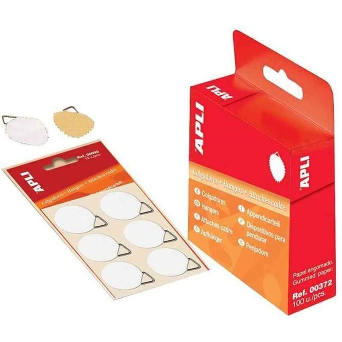 Attaches Papier - APLI - Pak van 12 - Zelfklevend - Gemengd - 3 cm diameter