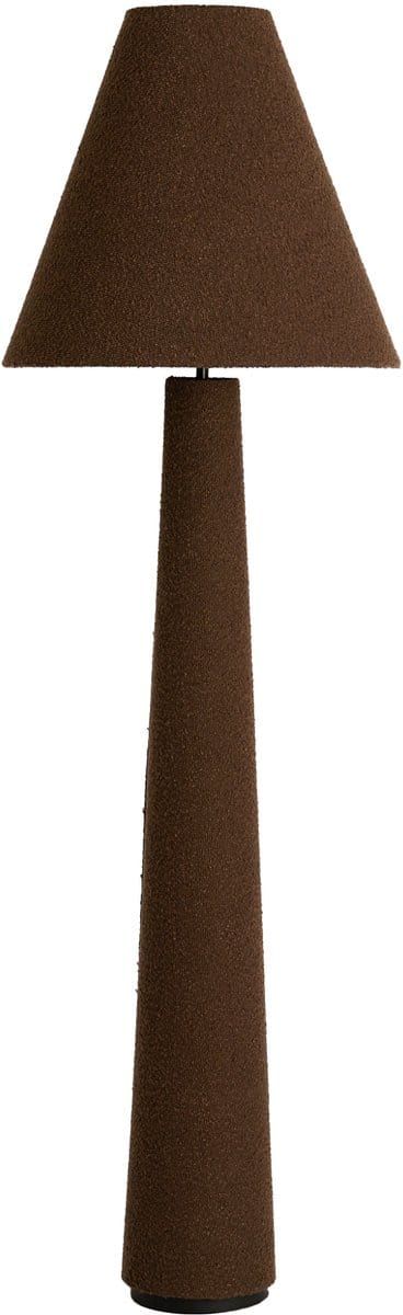 Light & Living Vloerlamp Devia Bouclé, 168cm - Bruin