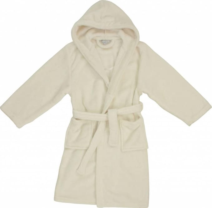 Angelfish Kinder Badjas - Kamerjas - Fleece - Beige - Maat 104